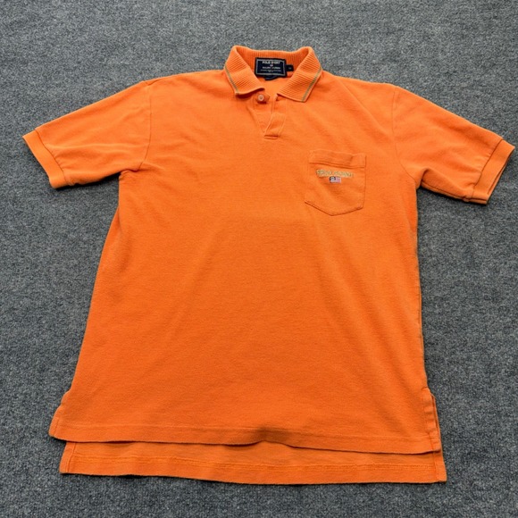 Polo Sport Ralph Lauren Other - Polo Sport Ralph Lauren Mens Orange Waffle Knit Pocket Polo Shirt Size M